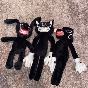 3 pack of Cartoon Dog & Cat Plush Toys